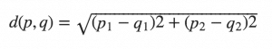 Simple Euclidean Distance Formula