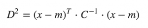 Mahalanobis Distance Formula