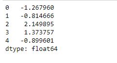 Output of random function