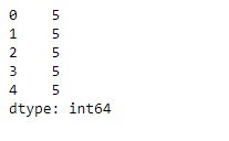 Series by scalar value