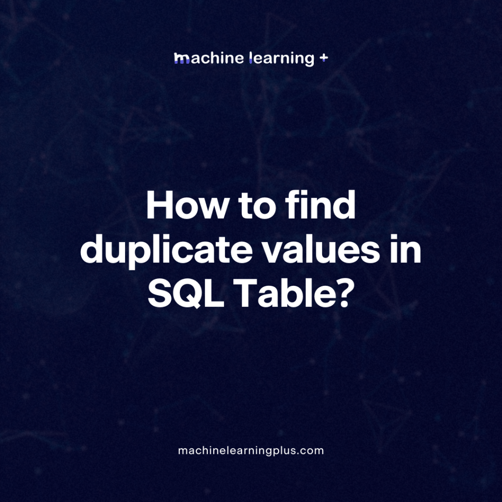 How to find duplicate values in SQL Table?