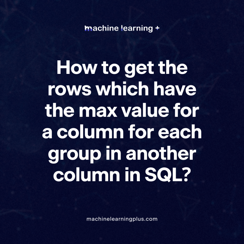 How to get the rows which have the max value for a column for each group in another column in SQL?
