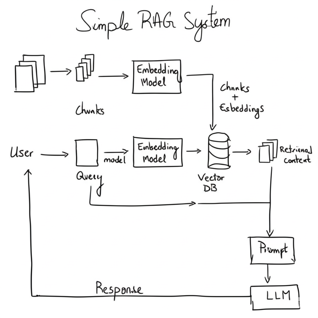 Flow diagram for Simple RAG App
