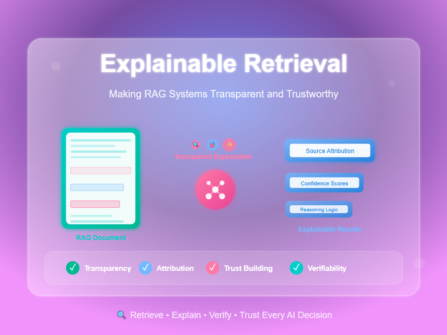 Explainable Retrieval: How to Make RAG Systems Transparent & Trustworthy